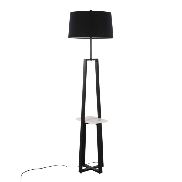 Cosmo - Shelf Contemporary / Glam Floor Lamp - Black