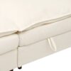 Versatile 6 Piece Modular Sofa Bed With Storage, Stylish Faux Double Layer Cushions, Comfortable & Durable Design, Perfect For Any Living Space - Beige - Image 17