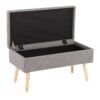 Storage Contemporary Bench - Natural / Gray - Image 2