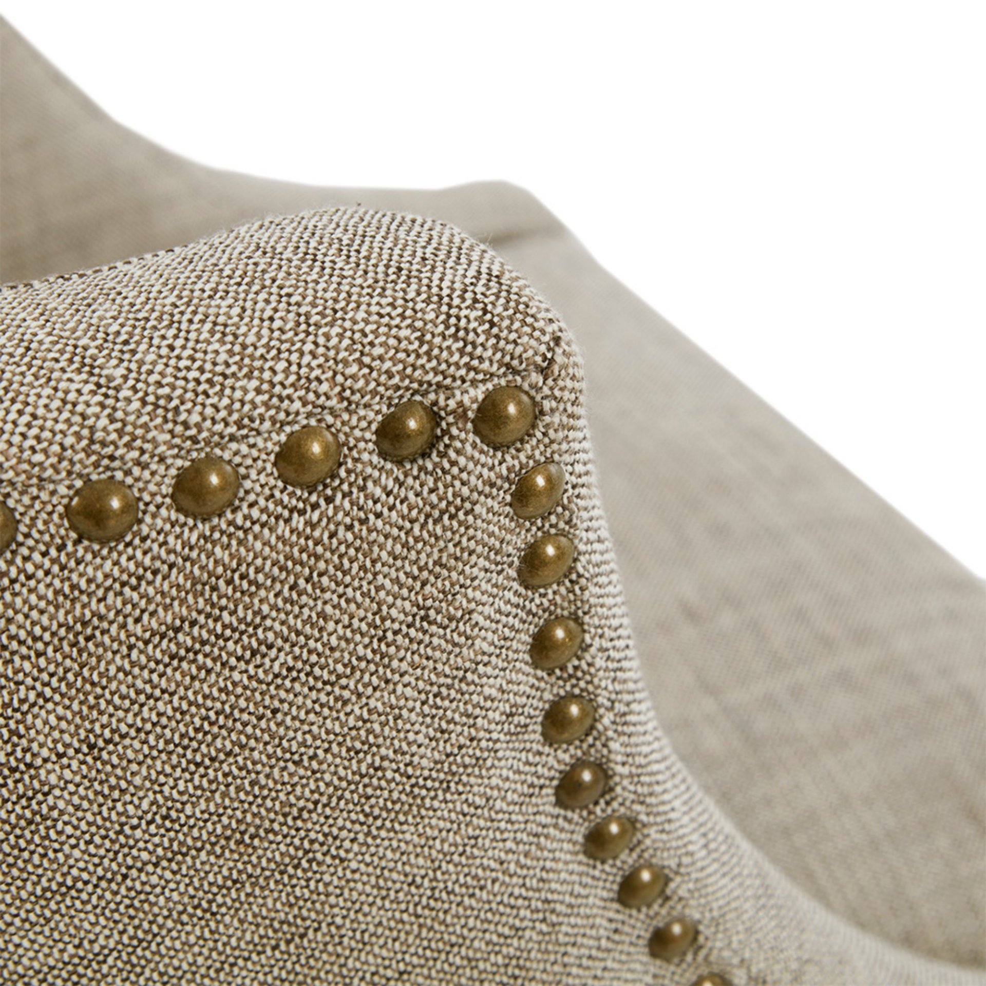 Swivel Counter Stool With Antique Bronze Detailing - Beige Multi - Image 9