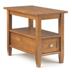 Warm Shaker - Narrow Side Table - Light Golden Brown