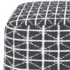 Noreen - Square Pouf - Slate Gray / White - Image 4