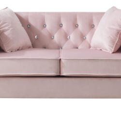 Chic Contemporary Loveseat - Pink