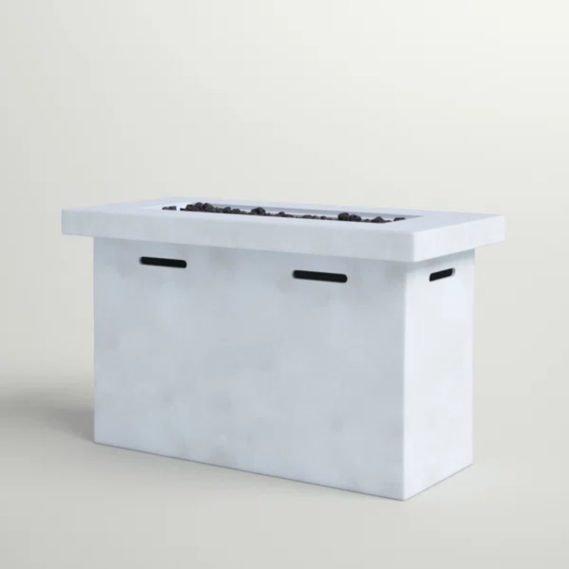 Reinforced - Propane Outdoor Fire Pit Table - Natural / White - Image 5