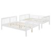 Full Over Full Bunk Bed With Ladder For Bedroom - White - Image 3