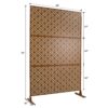 Freestanding Decorative Privacy Screen For Deck Balcony Patio, Metal Privacy - Brown - Image 3