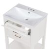 Bathroom Vanity With Top Sink, Modern Bathroom Storage Cabinet With 2 Drawers, Single Sink Bathroom Vanity - White - Image 11