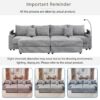 Modern Style 4 - Seater Sofa Sectional Sofa Couch With Storage Space, Two Movable Ottomans, Two USB Ports, Two Cup Holders, A Phone Holder For Living Room - Gray - Image 18