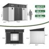 10 Ft. W X 7 Ft. D Plastic Storage Shed With Floor - Black / Gray - Image 3