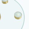 Double Layer Rotatable Round Glass Plate - Gold / Transparent - Image 11