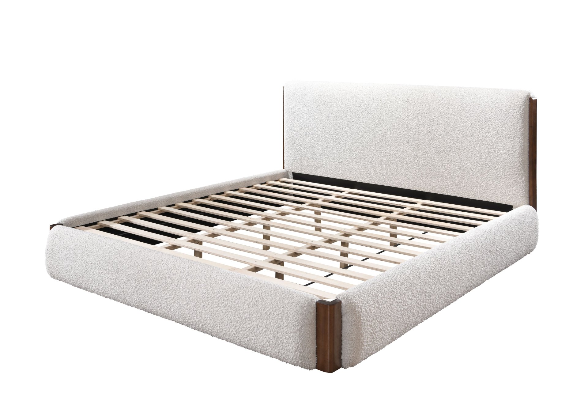 Sandro - Eastern King Bed Boucle - Walnut / White - Image 9