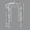 Metal Garden Arch Iron Garden Arbors Gazebo Dia High Birdcage Shape Pergola Pavilion For Wedding Ceremony - Cream White - Image 8