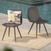 Dreamweaver - Outdoor Dining Chair With Powder Coated Legs (Set of 2) - Brown - Image 4