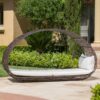 Abigal - Outdoor Wicker Daybed With Cushion - Gray / White - Image 4