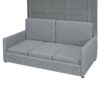 Full Size Murphy Wall Bed With Cushion - Gray - Image 4