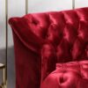 Comfy 3 Seat Sofa With Wooden Legs, For Living Room And Study - Wine Red - Image 9