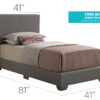 Aaron - Twin Bed - Light Gray - Image 6