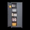 Metal Storage Cabinets, Cleaning Tool Cabinet With Locking Door, Tall Broom Tool Organizer, Large Storage Cabinet For Kitchen - Gray - Image 14
