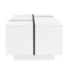 Extendable Coffee Table, Coffee Table With 2 Hidden Storage Space And 2 Drawers For Living Room - White - Image 16