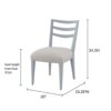 Ladderback Side Dining Chair (Set of 2) - Light Blue - Image 4