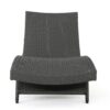 Salem - Wicker Chaise Lounge Chair For Comfortable Outdoor Relaxing - Gray Rattan - Image 7