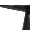 Jasper - 5 Piece Round Dining Table Set With Gray Chairs (Set of 5) - Ebony Black - Image 3