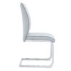 Luxury Simple Arch Chair (Set of 2) Light Material High Resilience Dining Chair With Arched Metal Leg - Light Gray / Silver - Image 9