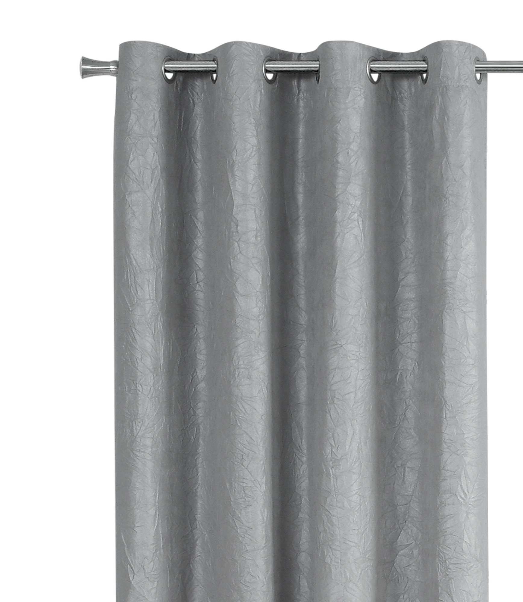 2 Pieces Set, Curtain Panel, Room Darkening, Grommet, Versatile Use - Silver - Image 5