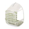 Malia - Outdoor / Indoor Wicker Hanging Chair With Cushion - White / Green - Image 5