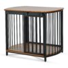 Furniture Style Dog Crate For Small And Medium Dogs, Wooden Cage Indoor Kennel Furniture, Modern Dog Crate End Table With Double Doors - Brown - Image 10