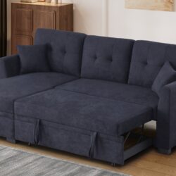 Sectional Sofa Bed - Dark Blue