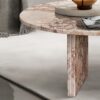 Diamond - Marble Coffee Table With Polished Surface For Living Room - Pink - Image 6