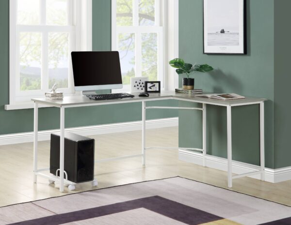 Bambina - Computer Desk - Gray / White