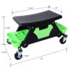 Heavy Duty Mechanic Stool With Tool Storage 300 Lbs Capacity Hdpe - Green - Image 3