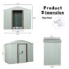 Outdoor Metal Storage Shed Yx48 - White - Image 9