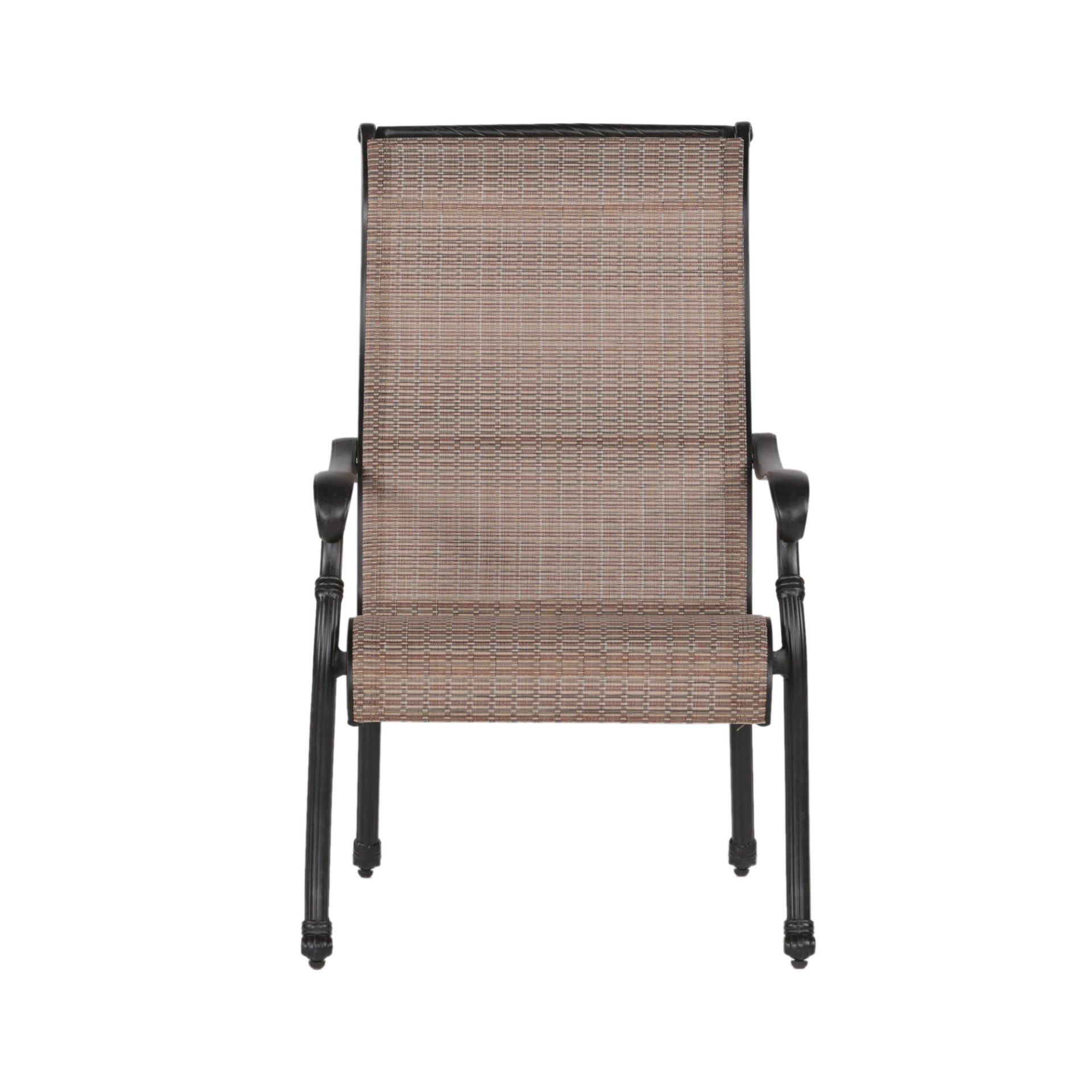Patio Outdoor Sling Patio Chairs With Aluminum Frame, All-Weather Furniture (Set of 2) - Bronze - Image 8