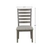 Casual Side Dining Chair With Ladder Back (Set of 2) - Gray - Image 2