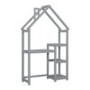 House-Shaped Wooden Writing Desk, Kids Study Table, Bookshelf & Toy Storage - Gray - Image 12