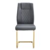 Modern Legged Upholstered Dining Chairs (Set of 4) Artificial For Kitchen And Office - Gray - Image 7