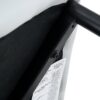 Modern Dining Chairs (Set of 4) With Stylish Patterned Backrest And Black Metal Legs - Light Gray - Image 14