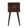 Mini 2 Drawer Bedside Table - Walnut - Image 9