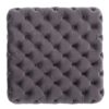 Modern Glam Velvet Ottoman With Button Tufted Diamond Stitch Design - Gray - Image 7