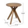 Stamford - Outdoor Bistro Table Acacia Wood X - Base - Teak - Image 3