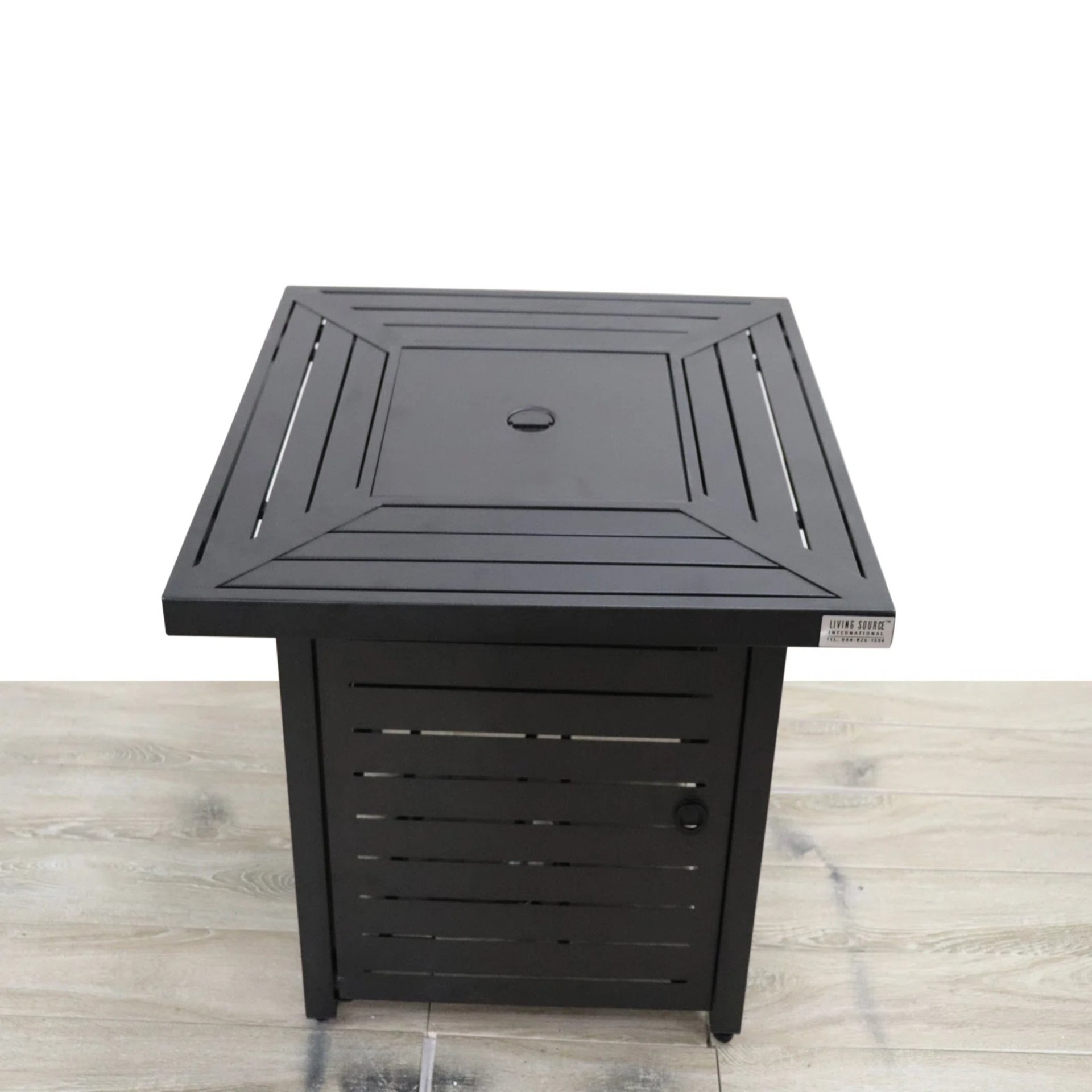 Outdoor Fire Pit Table With Lid, High-Quality Materials - Black - Image 4