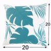 Autumn Vibes Leaf Accent Pillow - Blue - Image 6