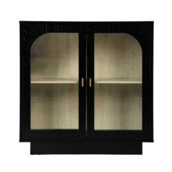 Storage Cabinet With Door For Living Room, Dining Room, Study - Black