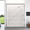 Semi Frameless Double Sliding Shower Door With 1 / 4" Sgcc Tempered Glass - Chrome - Image 2