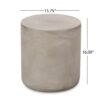Outdoor Concrete Side Table - Light Gray - Image 3