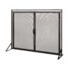 Samantha - Iron Fireplace Screen Fine Mesh 2 Door Design - Black / Gold - Image 5