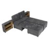 Versatile Sofa Bed Modular Sofa Free Combined Sofa With 2 Storage Racks - Dark Gray - Image 19